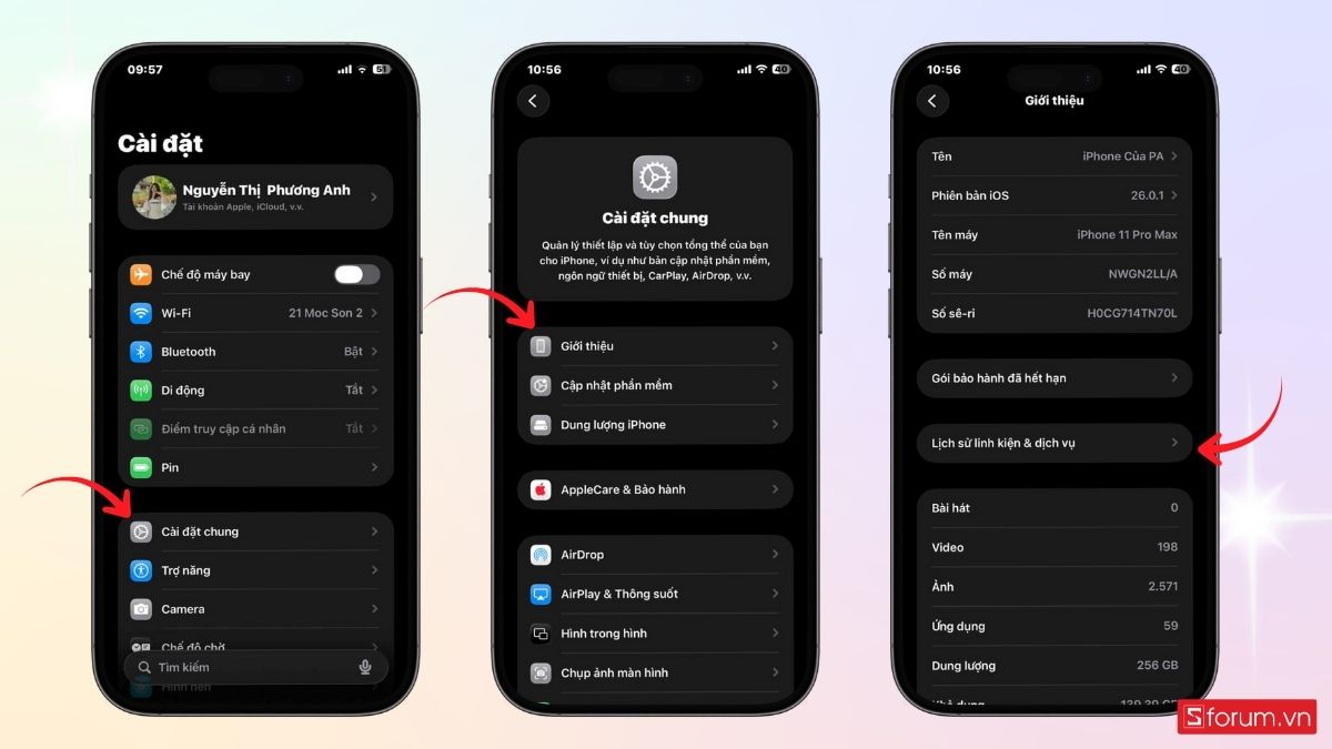 Cách kiểm tra pin iPhone đã thay bước 1