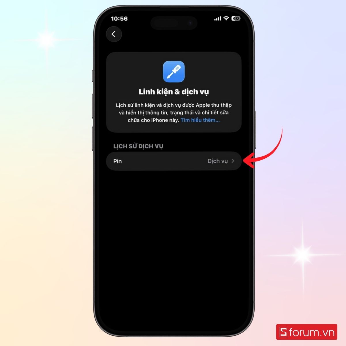 Cách kiểm tra pin iPhone đã thay bước 2