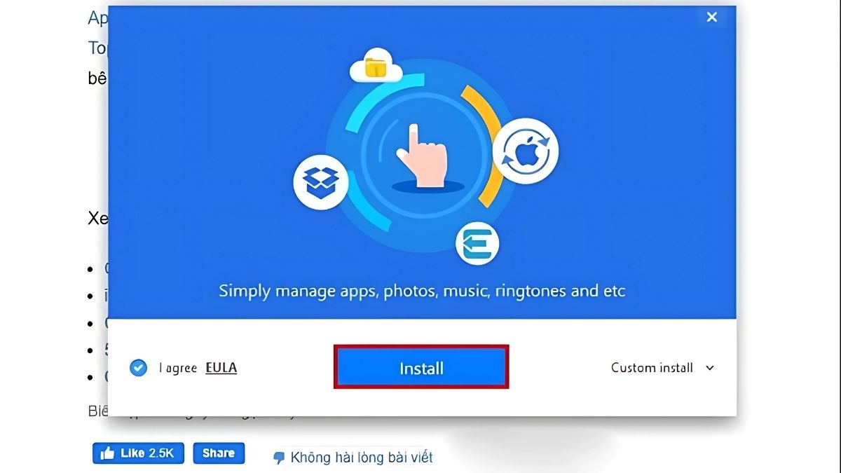 Cách kiểm tra pin iPhone đã thay bẵng 3utools bước 1