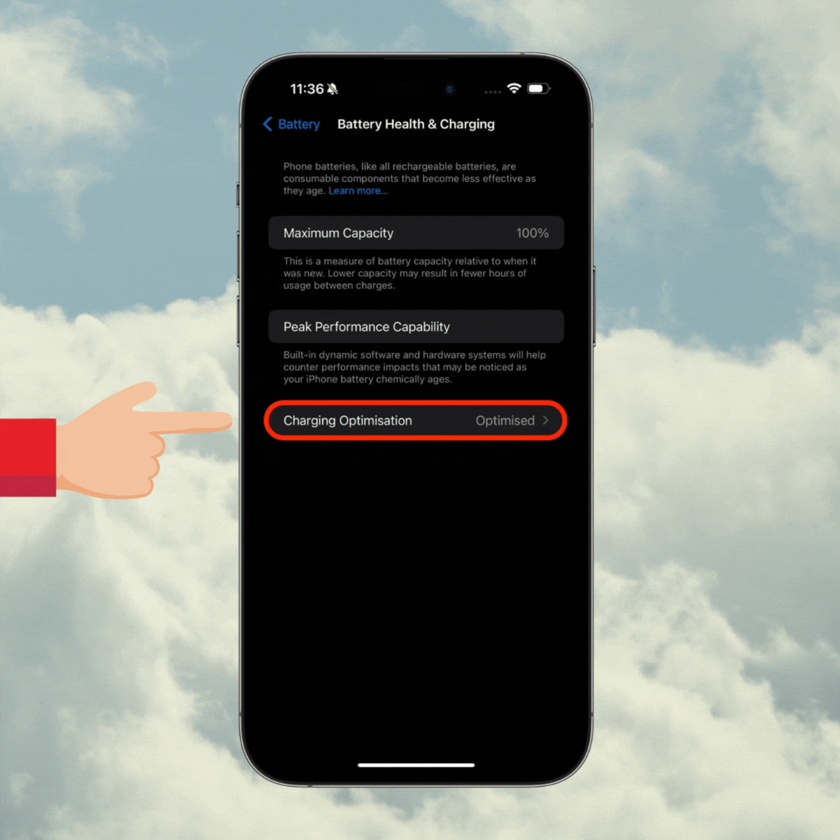 Tùy chọn chế độ tối ưu sạc trên iPhone Tùy chọn chế độ tối ưu sạc trên iPhone