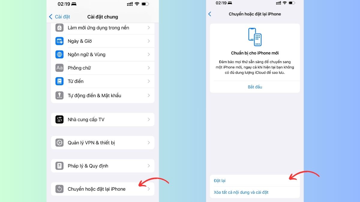 Cách khắc phục iPhone qua đêm bị tụt pin bằng cách cài lại máy - bước 2 Cách khắc phục iPhone qua đêm bị tụt pin bằng cách cài lại máy - bước 2