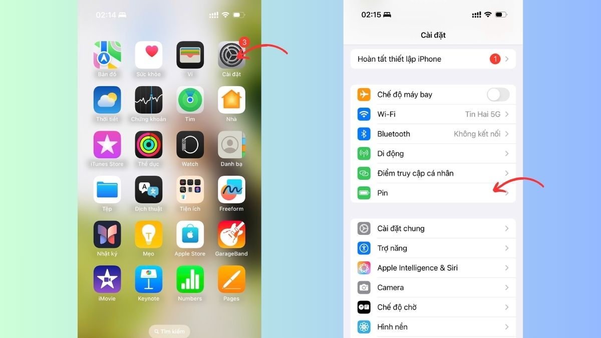 Cách khắc phục iPhone qua đêm bị tụt pin bằng cách kiểm tra pin - bước 1 Cách khắc phục iPhone qua đêm bị tụt pin bằng cách kiểm tra pin - bước 1