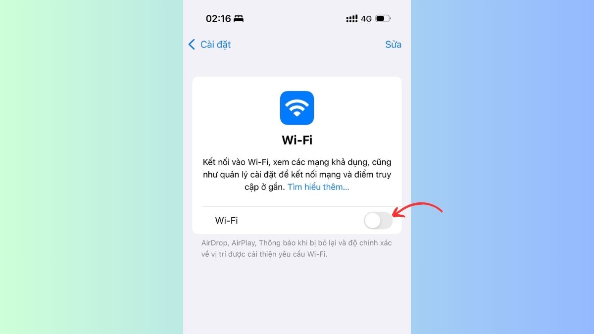 Cách khắc phục iPhone qua đêm bị tụt pin bằng cách tắt dữ liệu di động - bước 2 Cách khắc phục iPhone qua đêm bị tụt pin bằng cách tắt dữ liệu di động - bước 2